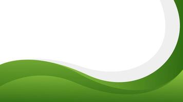 Abstract green curve background with wavy shapes. Modern dynamic wallpaper vector