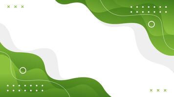 Green abstract background with geometric elements vector