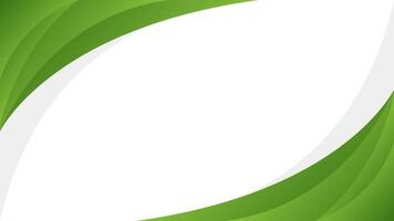 Abstract green curve background. Modern banner template design vector