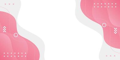 Pink and white geometric background, abstract banner template vector