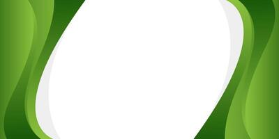 Abstract green curve background with wavy shapes, template banner wallpaper vector