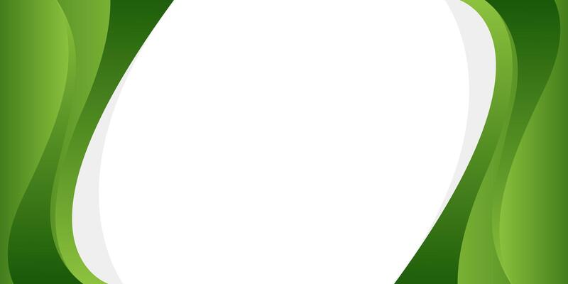 Abstract green curve background with wavy shapes, template banner wallpaper