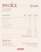 digital marketing invoice template design ideas