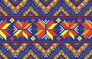 geometric floral pattern inspired by southeast asian ethnic pattern vector
