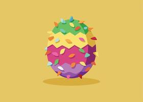 Festive Easter egg pinata spilling sweets in joyful celebration vector
