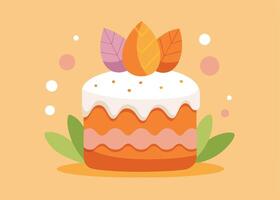 Delicious Easter carrot cake with frosting vector