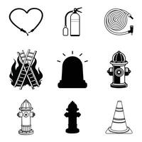 Firefighter Clipart and Fire Department Design for Visual Branding Bundle vector