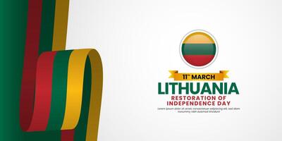 Lithuania Flag for Independence Day Banner Background Template Design for greeting card vector