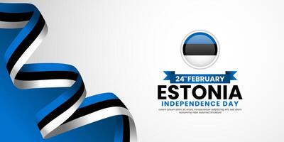 Estonia Flag Background for Independence Day Design with blank space area vector