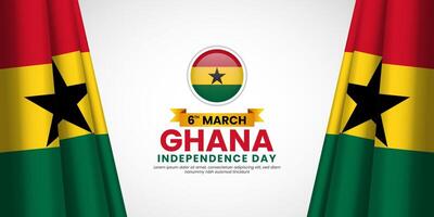 Ghana flag for Independence Day Banner Background with blank space area vector