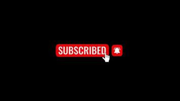 YouTube Subscribe Red button animation video