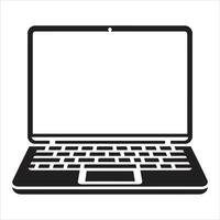 Laptop Computer for Work, Business, Technology, and Online Communication vector