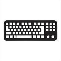 Computer Keyboard Silhouette for Digital Technology, Office Work, Typing, Programming, and Productivity vector