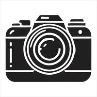 A camera icon on a white background vector