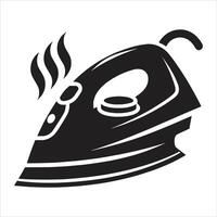 An iron is shown on a white background vector