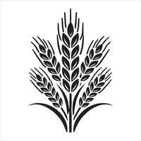 A wheat field icon on a white background vector