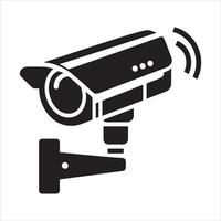 A surveillance camera icon on a white background vector