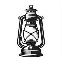An old fashioned lantern on a white background vector