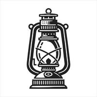An old fashioned lantern icon on a white background vector