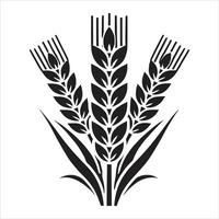 Wheat symbol isolated on white background vector