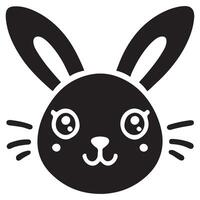 Adorable Bunny Face Art for Kids Projects and Design vector