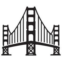 Golden Gate bridge art for architectural design projects vector