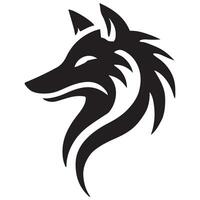 Stylized Wolf Head Illustration Image for Creative Design Projects vector