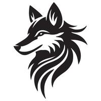 Stylized Wolf Head Silhouette Illustration Majestic Predator vector