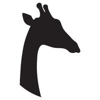 Giraffe Head Silhouette Image for Wildlife Designs vector