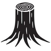 Tree Stump Silhouette Image for Wood and Nature Themes vector