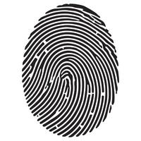 Fingerprint Silhouette Illustration for Security and Identity Designs vector