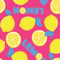 Cute Lemon Seamless Digital Pattern vector