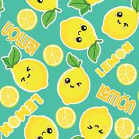 Cute Lemon Seamless Pattern vector
