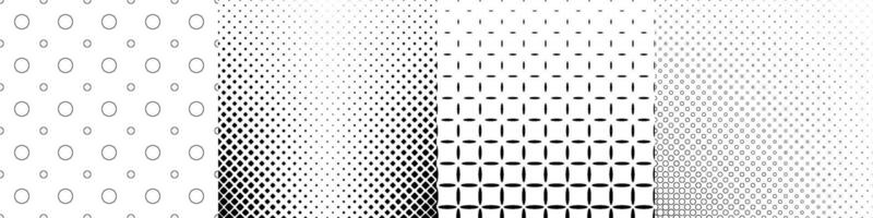Monochromatic abstract geometrical pattern collection vector