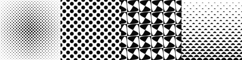 Abstract geometric black and white pattern collection vector
