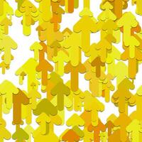 Yellow arrows on white background vector