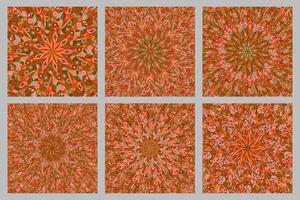 A set of four red and orange abstract patterns vector