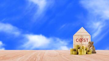 Cost reduction concept, Expenses and saving money, Business strategy and project management, costs reduction, efficient business and budget cutting. photo