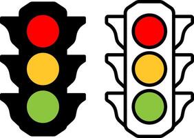 Traffic lights icon symbol vector