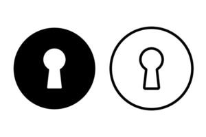 Keyhole icon set vector