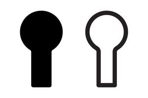Keyhole icon symbol set vector