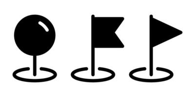 Push pin icons set vector