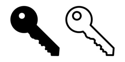 Key icon symbol set simple design vector
