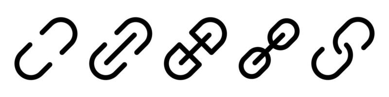Link icon symbol set vector