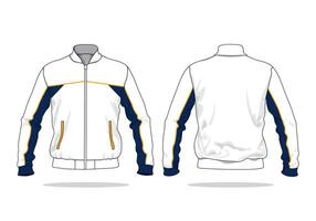 White Jacket template for mock up design vector