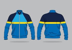 Blue hue color of jacket design template vector