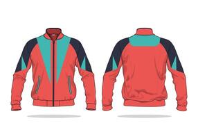 Modern jacket apparel design template with compliment colors vector