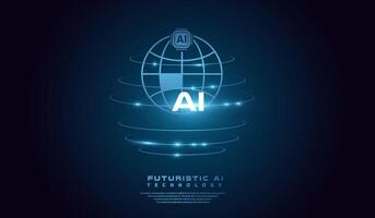 Artificial intelligence-AI- symstem concept background, abstract background for AI concept world background vector