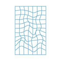 A blue and white square with a grid pattern vector