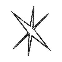 A star is drawn in black on a white background vector
